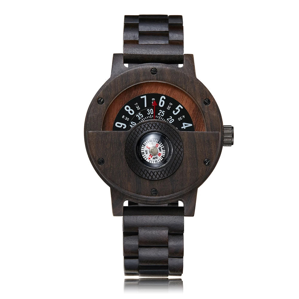 Unique Handcrafted Wooden Timepiece Watch