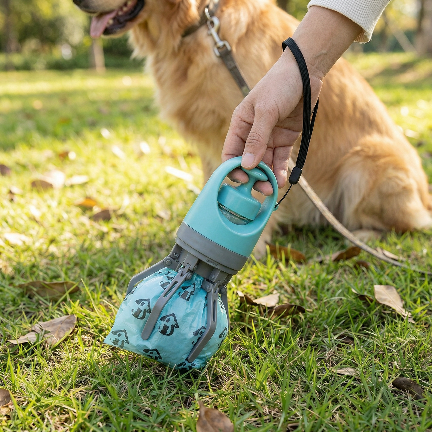 Pet Waste Scoop with Refill Bags – Compact Cleaner Kit