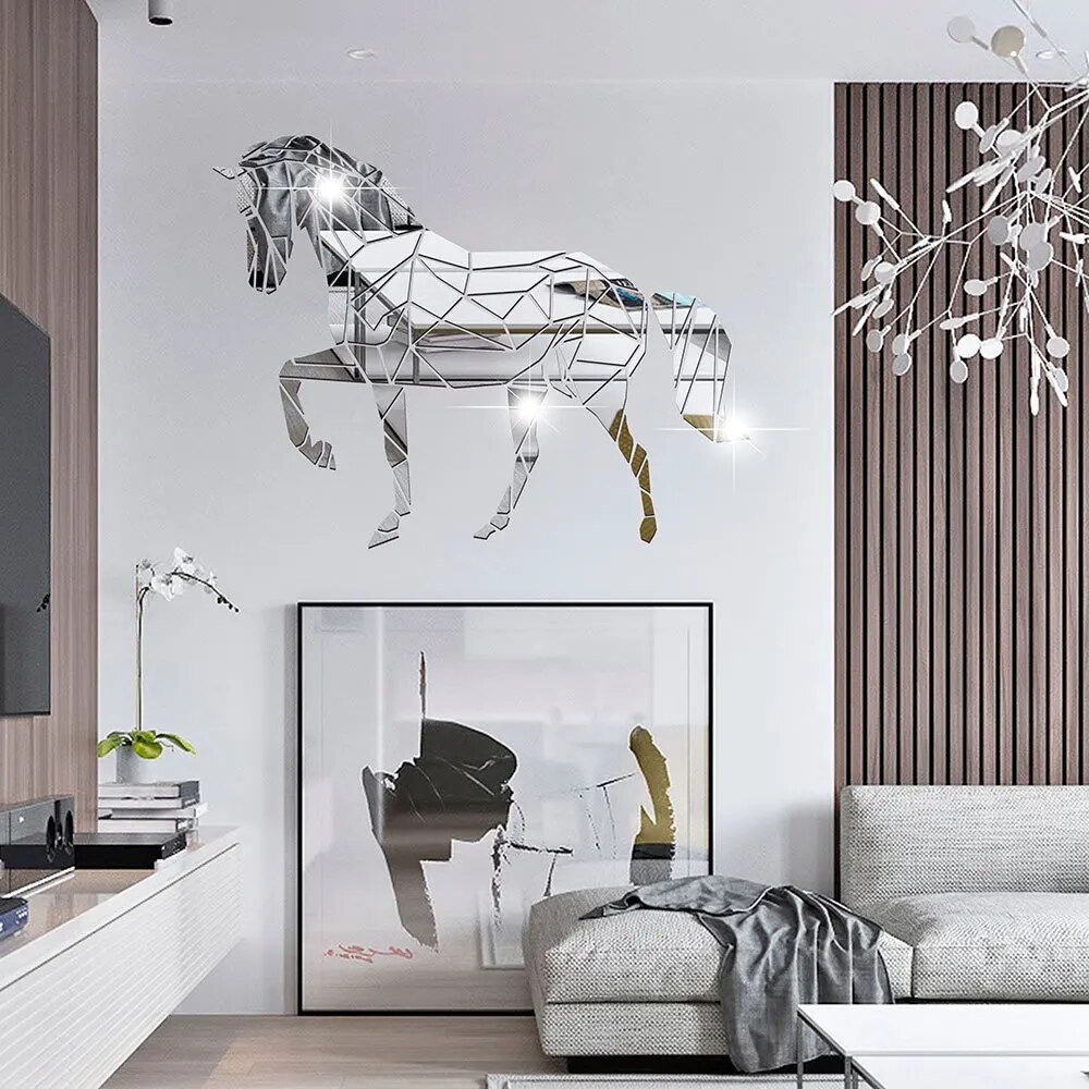 Elegant Horse Theme Wall Mirror - Befez