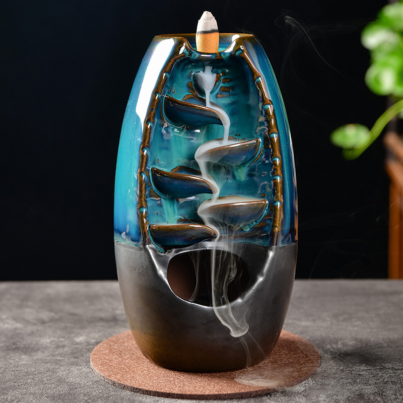 Natural Wood Incense Burner with Free Fragrant Cones - Befez