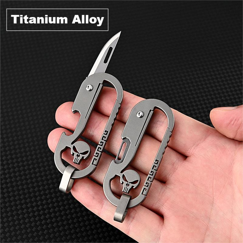 Compact Folding Pocket Knife Keychain Tool
