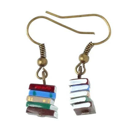 Book Shape Drop Earrings