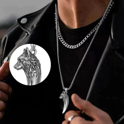 Strong Wolf Head Titanium Necklace - Befez