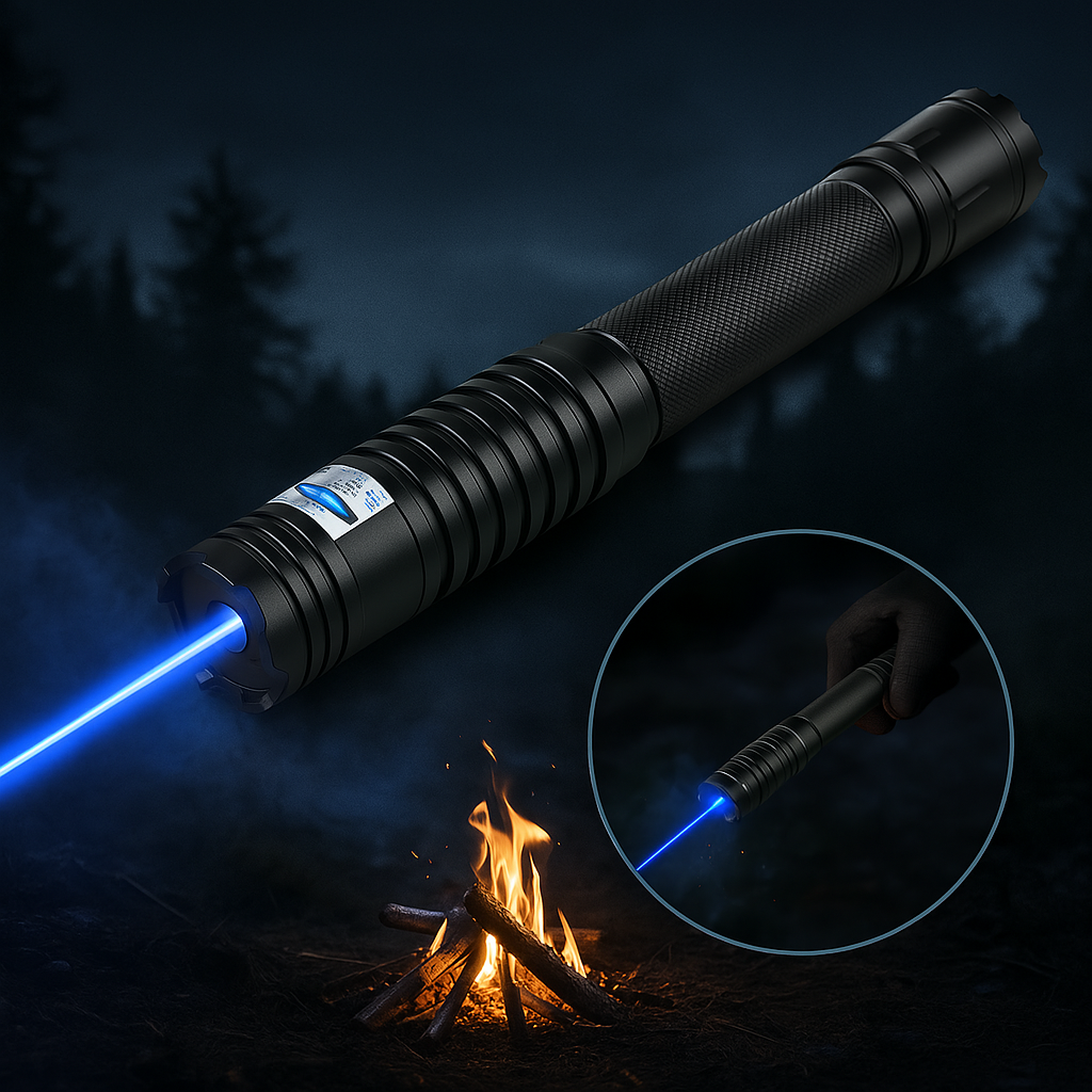 Powerful Blue Laser Tactical Flashlight 5000m Range - Befez