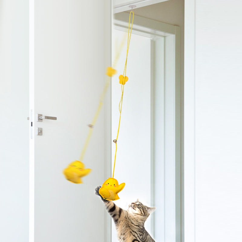 Interactive Hanging Kitten Toy Wand