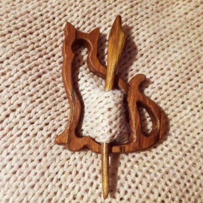 Cute Wooden Animal Pin Badge