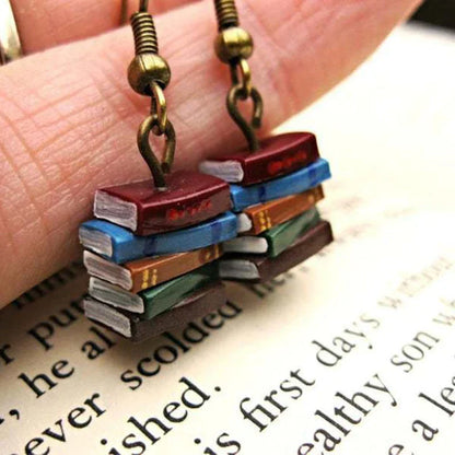 Book Shape Drop Earrings