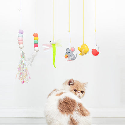 Interactive Hanging Kitten Toy Wand