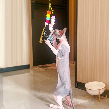 Interactive Hanging Kitten Toy Wand