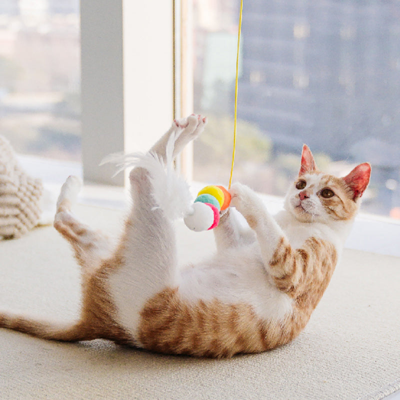 Interactive Hanging Kitten Toy Wand