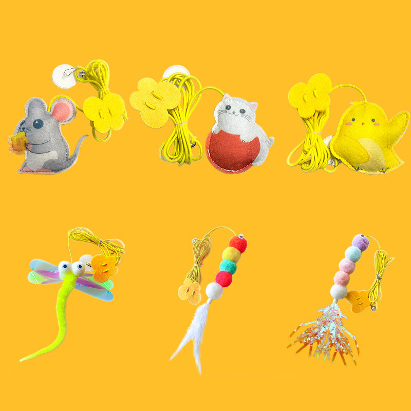 Interactive Hanging Kitten Toy Wand
