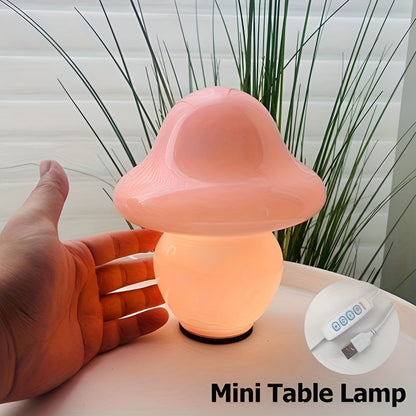 Beautiful Mushroom Glass Table Lamp