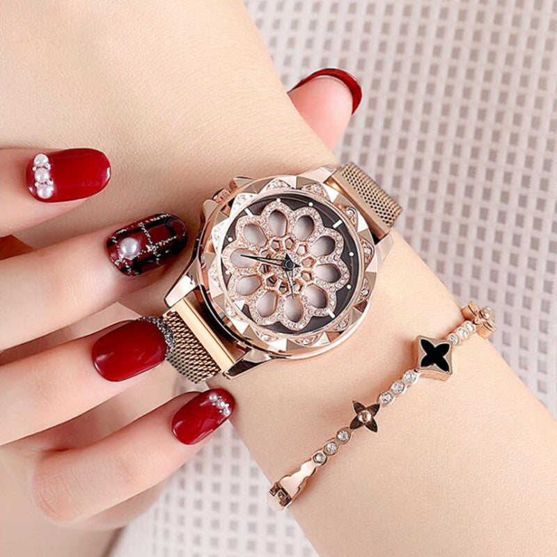 Stylish Ladies Watch with Rotating Dial and Waterproof Strap - Befez
