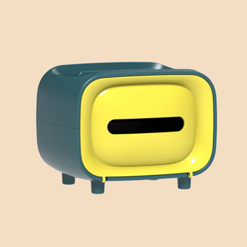 Vintage TV Tissue Box with Tray and Phone Stand - Befez