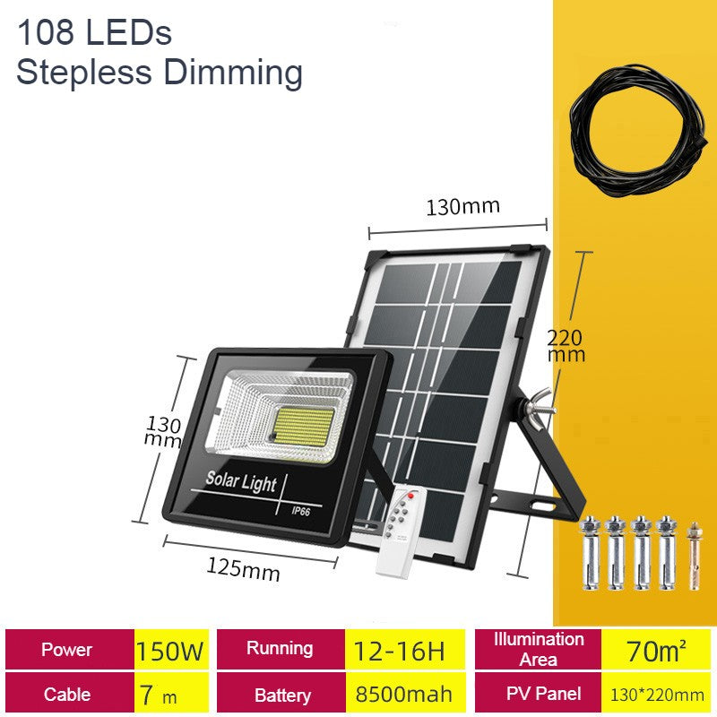 Wireless Solar Powered Outdoor Light with Remote