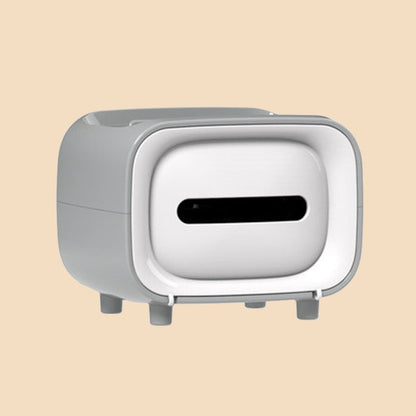 Vintage TV Tissue Box with Tray and Phone Stand