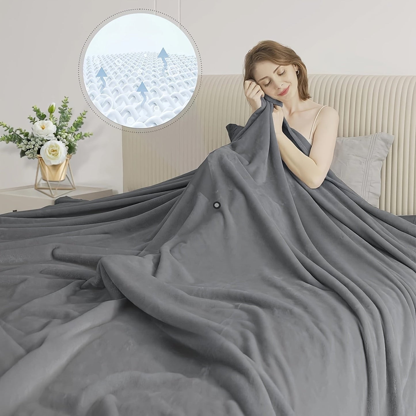 Cozy Plush Throw Blanket - Soft Reversible for All Seasons