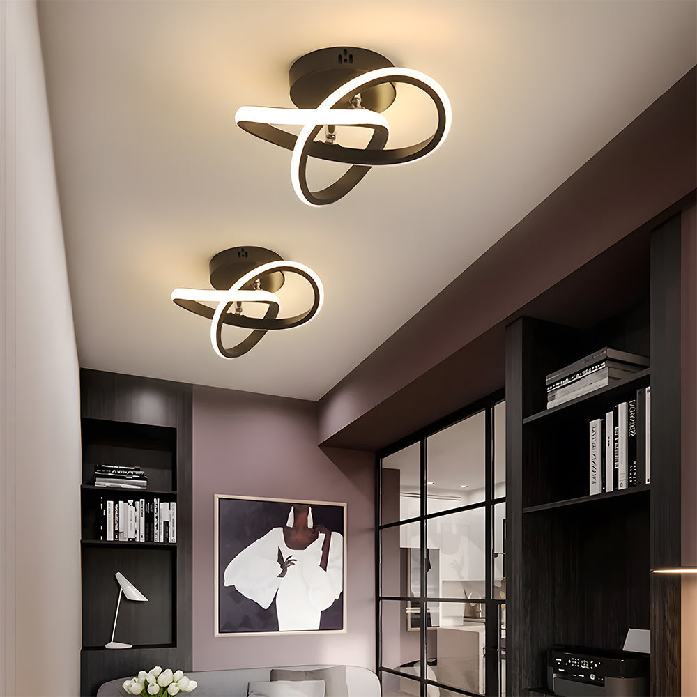 Modern Black LED Ceiling Fixture