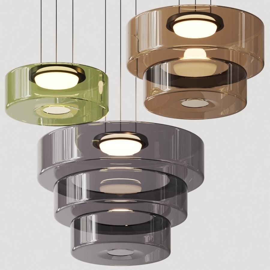Contemporary Glass Hanging Lamp in Minimalist Design