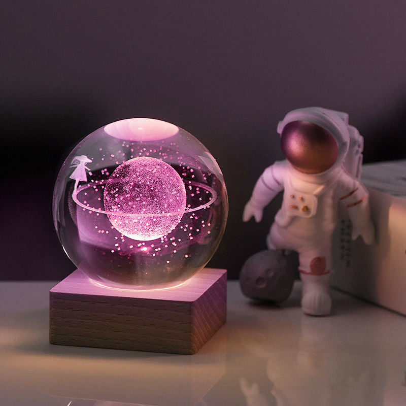 Colorful Cosmos Glass Ball Table Lamp