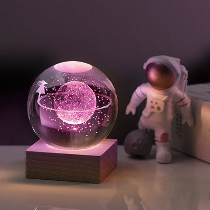 Colorful Cosmos Glass Ball Table Lamp