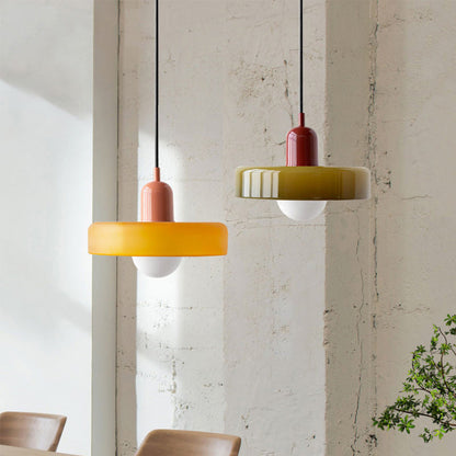 Vibrant Glass Hanging Lamp in Modern Style