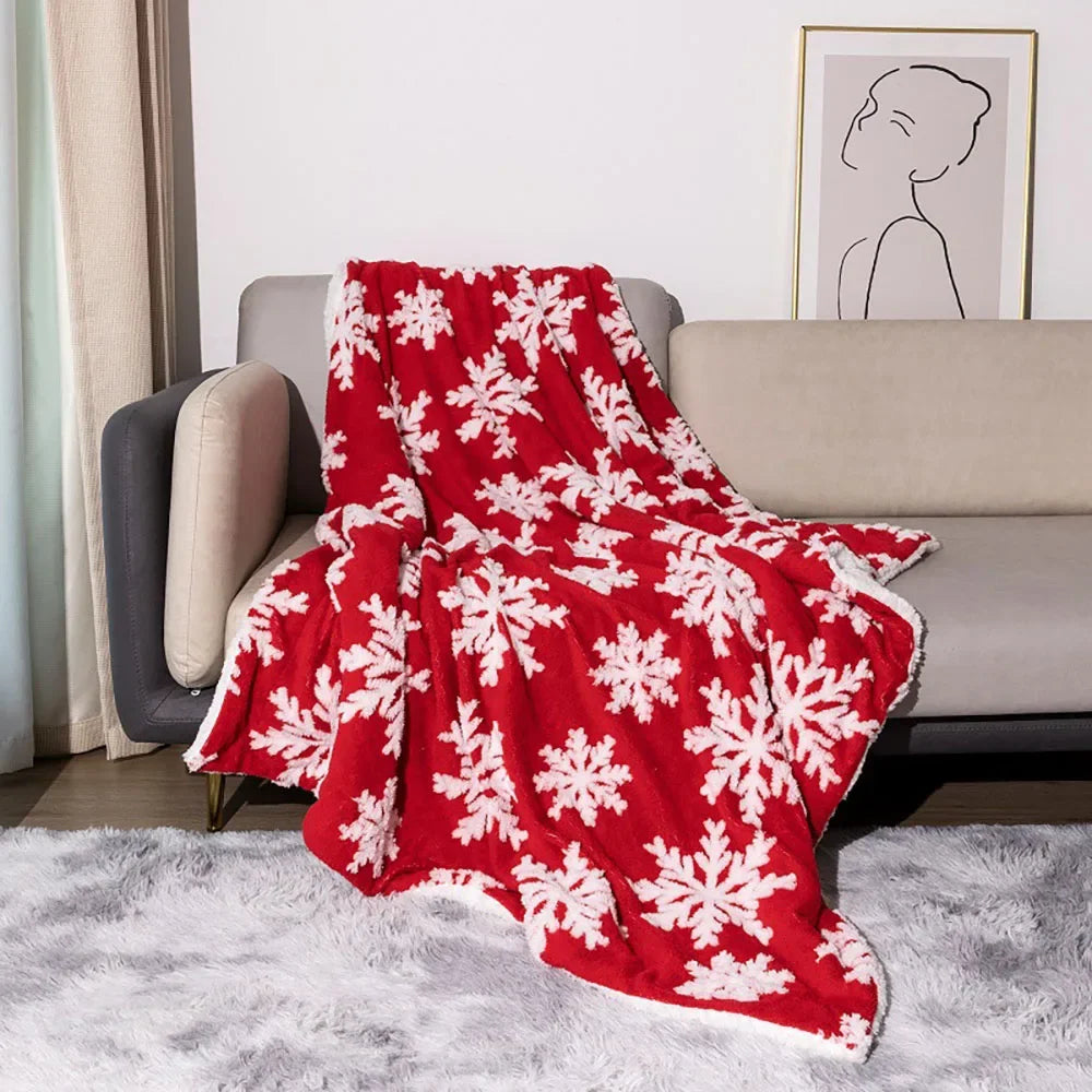 Cozy Holiday Knit Blanket for Home Decor