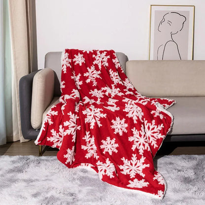 Cozy Holiday Knit Blanket for Home Decor
