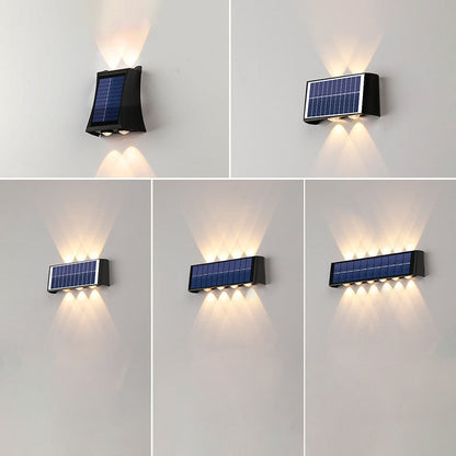 Outdoor Solar LED Wall Light Waterproof Rectangular Lamp