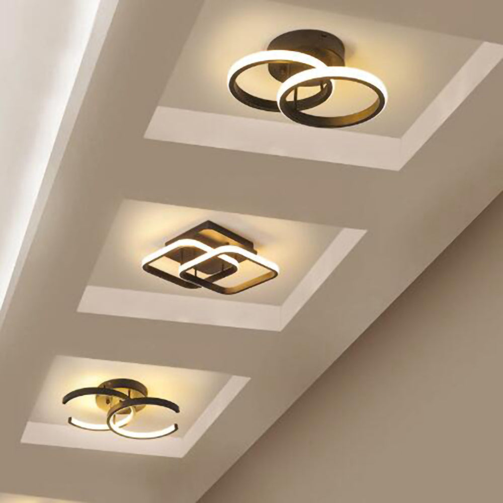 Modern Black LED Ceiling Fixture