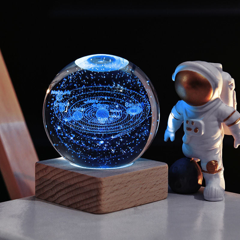 Colorful Cosmos Glass Ball Table Lamp
