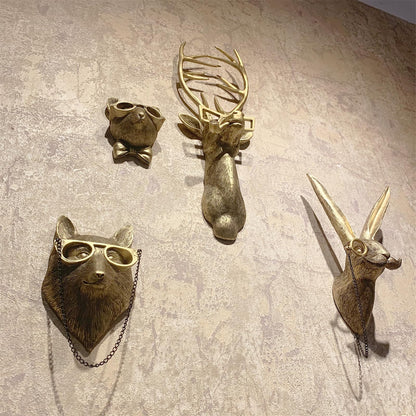 Stylish Wildlife Head Wall Decor
