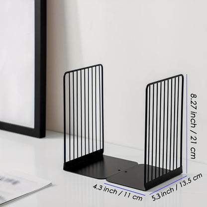 Sturdy Metal Book Ends for Home Office Desk