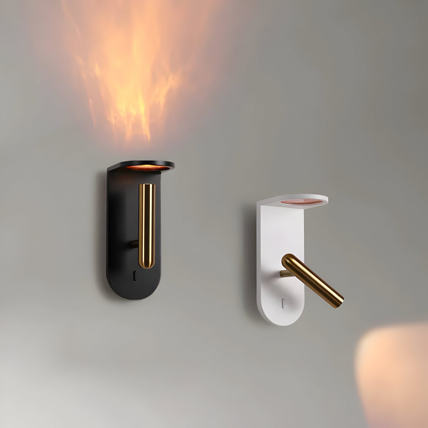Warm LED Flame Effect Wall Lamp