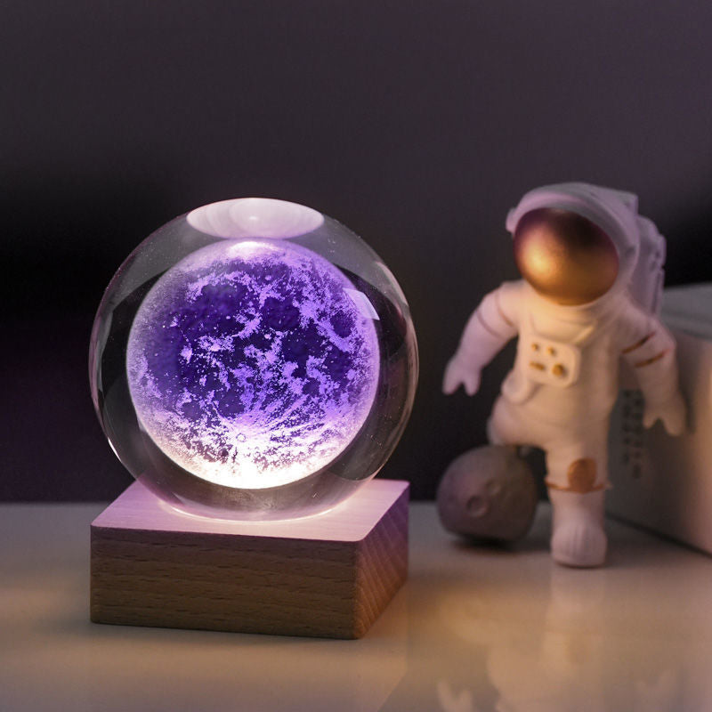 Colorful Cosmos Glass Ball Table Lamp