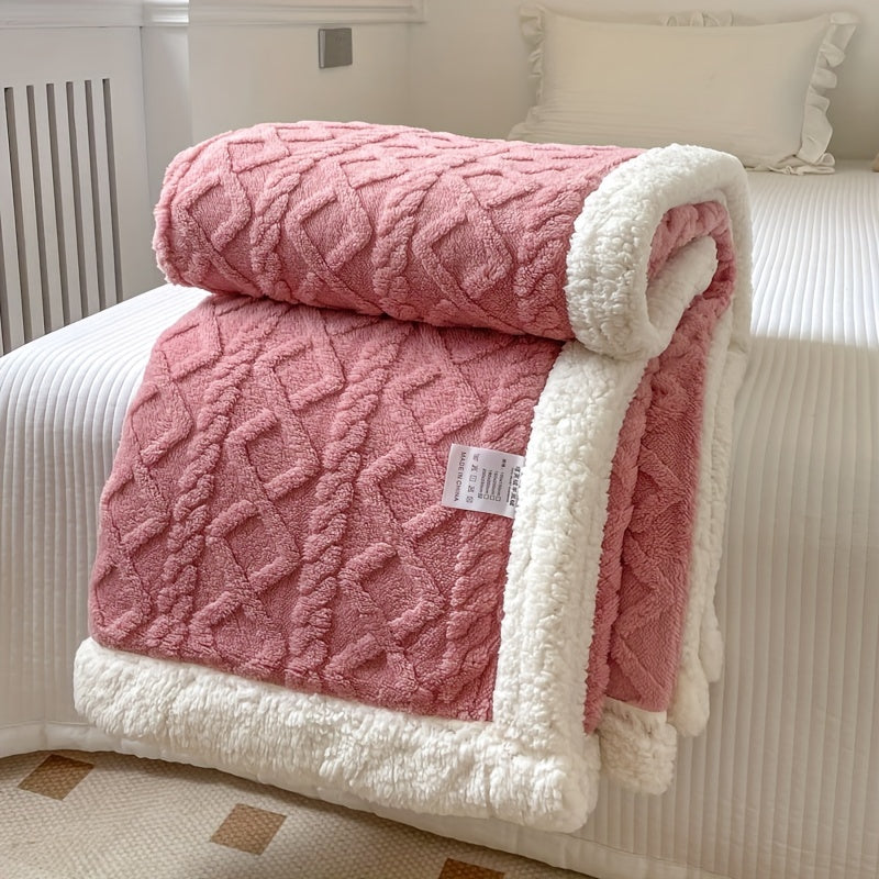 Cozy Double Sided Fleece Throw Blanket