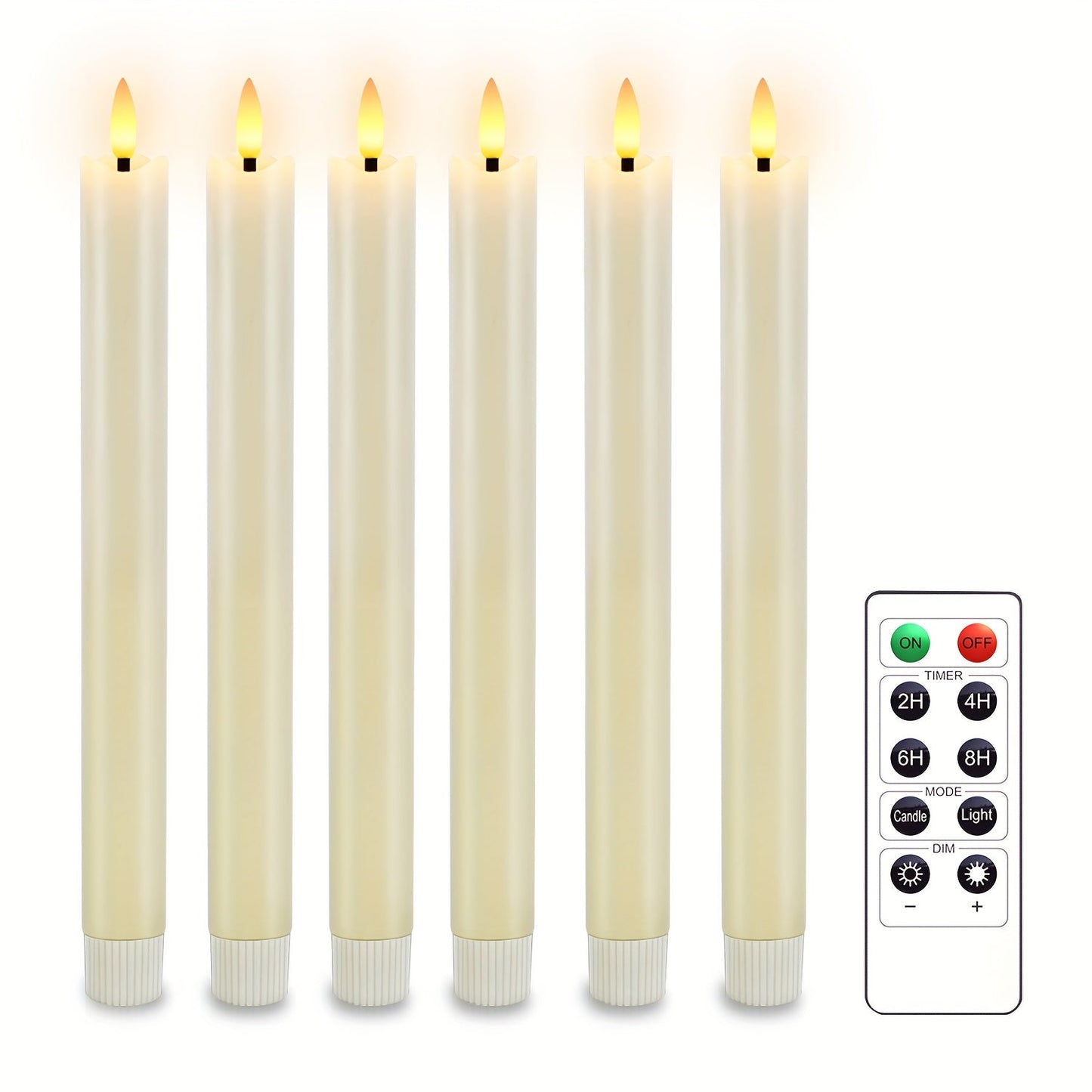 Warm LED Flicker Cone Candles