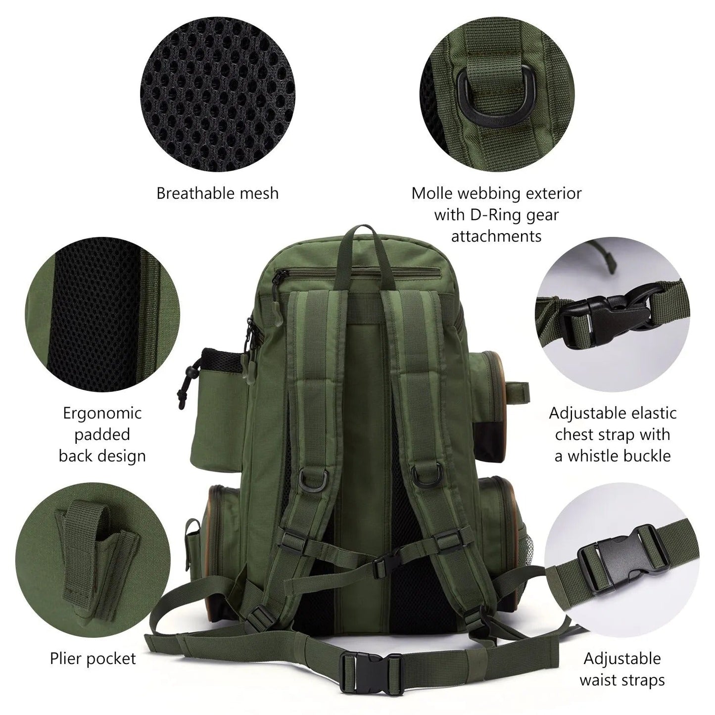 Durable Fishing Gear Backpack