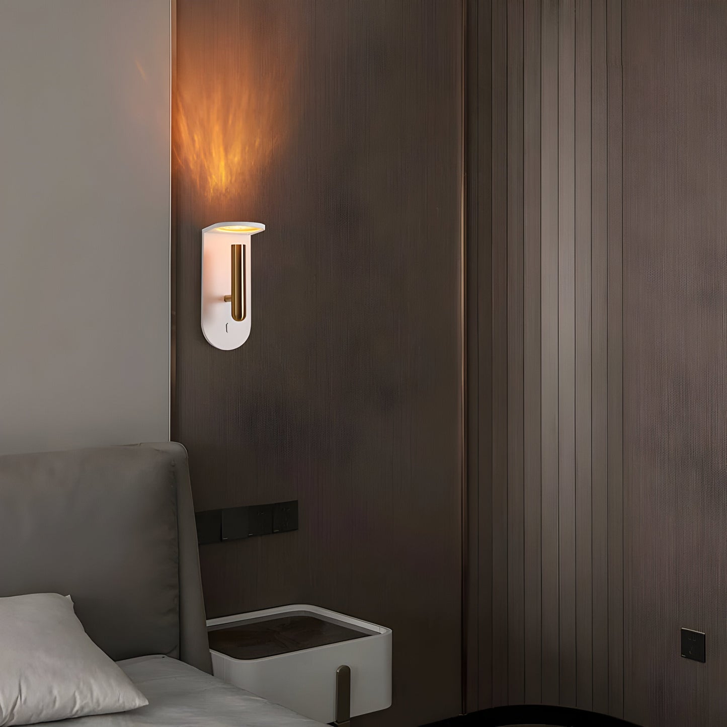 Warm LED Flame Effect Wall Lamp