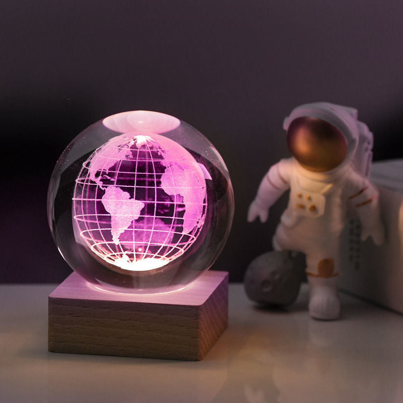 Colorful Cosmos Glass Ball Table Lamp