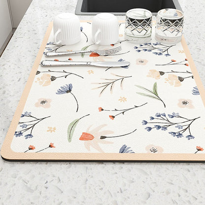 Large Absorbent Kitchen Dish Drying Mat