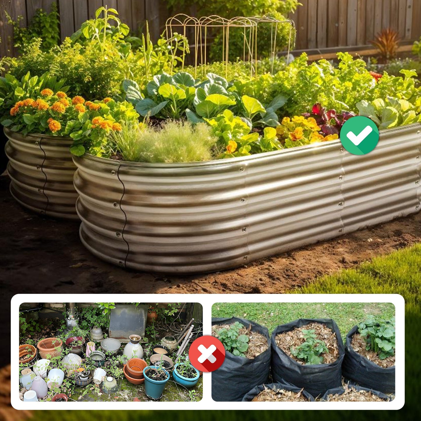 Rust Resistant Metal Elevated Garden Bed