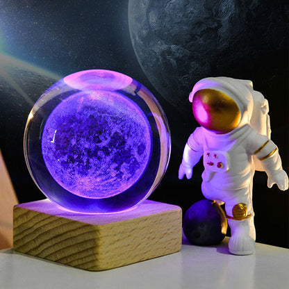 Colorful Cosmos Glass Ball Table Lamp