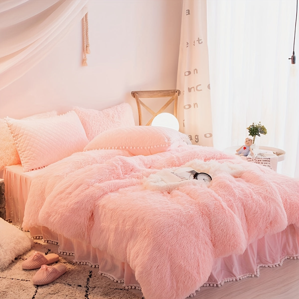 Soft Plush Duvet Cover Set for Cozy Bedding