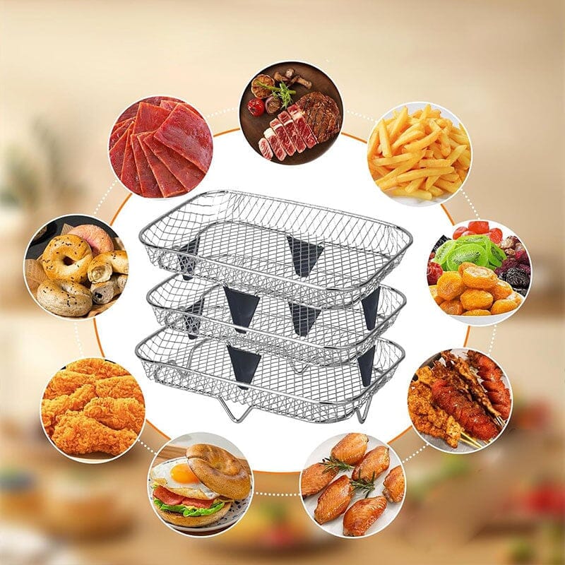 Compact 3-Tier Air Fryer Storage Rack