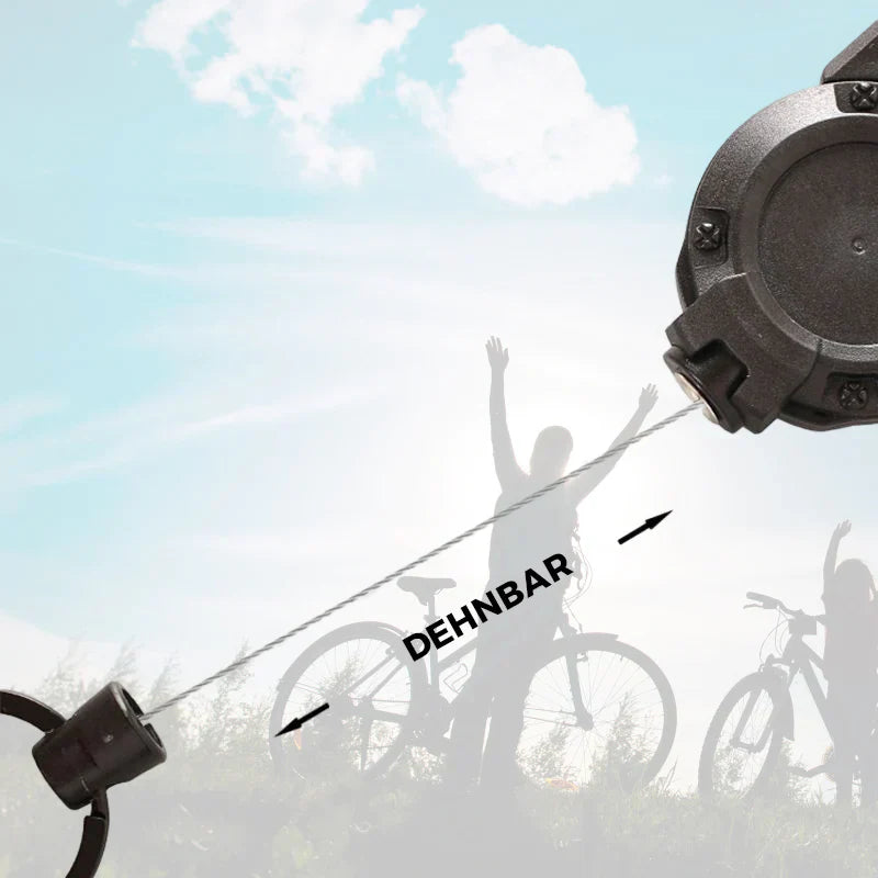 Compact Retractable Outdoor Keychain with Wire Rope