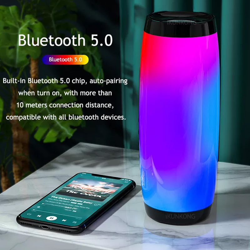 Portable LED Bluetooth Wireless Speaker System