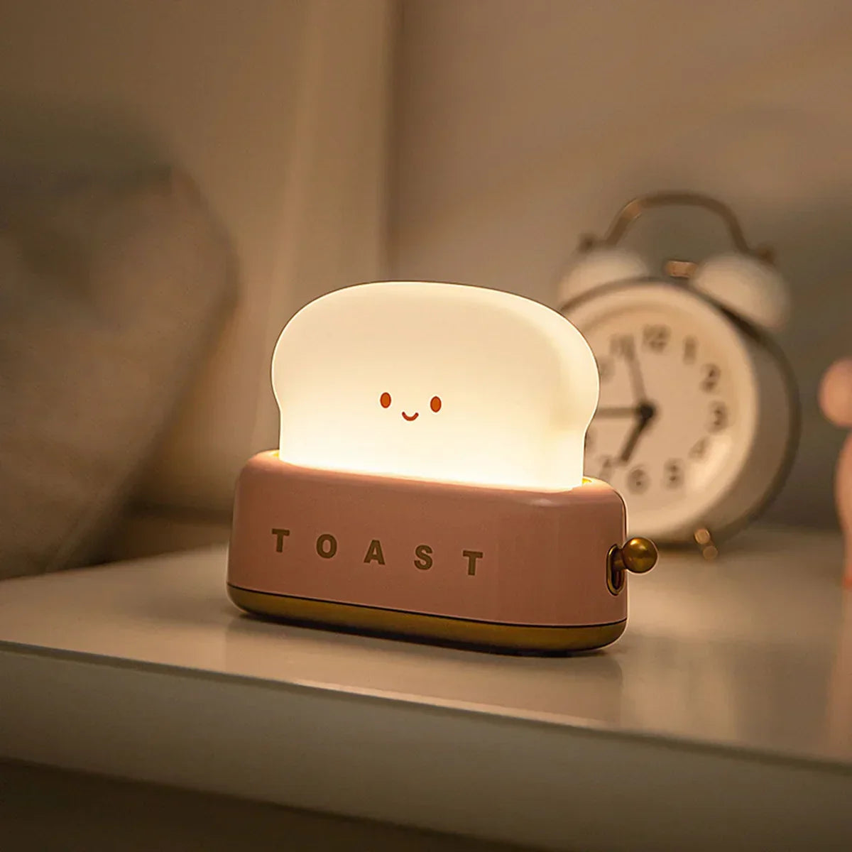 Cute Toast Shaped Plug Night Light