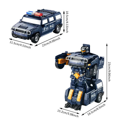Cool Transforming Police Car Robot Toy
