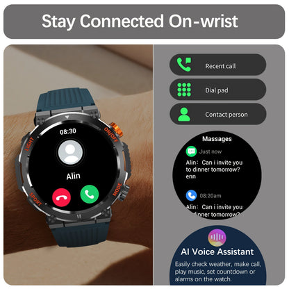 Waterproof Fitness Smartwatch with LED Light and Sleep Tracker